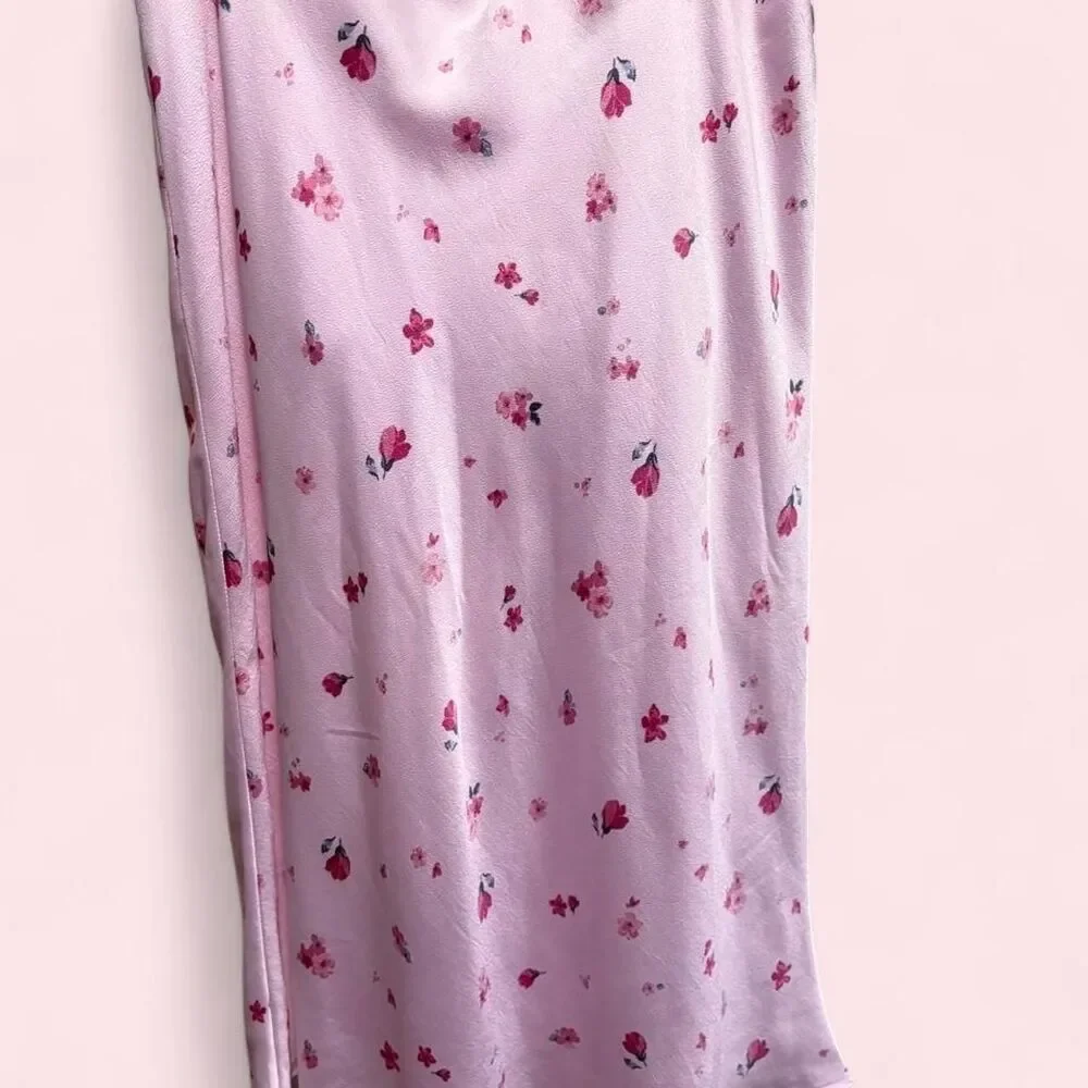 Trixxi Pink Floral Midi Skirt